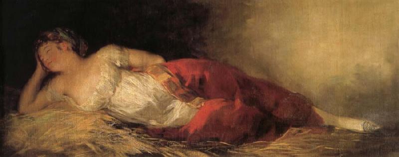 Francisco Goya Young Woman Asleep Norge oil painting art